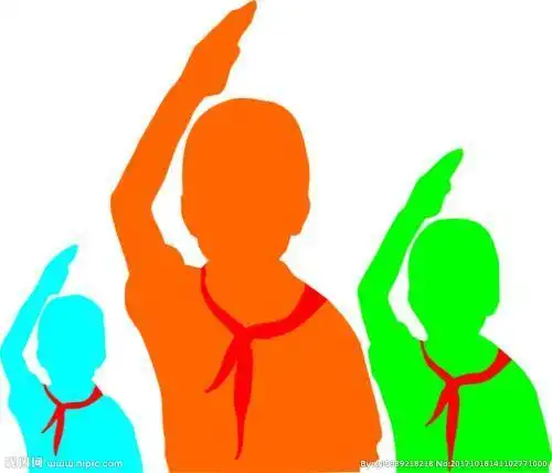 带红领巾小学生背影简笔画