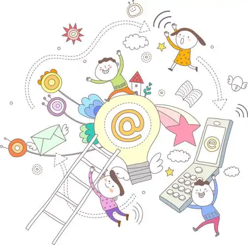 卡通互联网数据素材