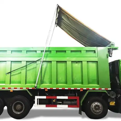 自卸车环保加盖货车自动篷布渣土车无线卷帘蓬布泥头车电动盖布机