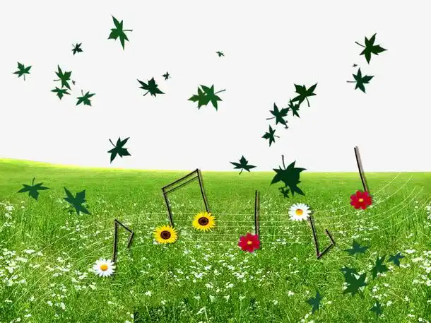 音符飞舞的草原