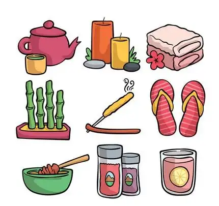 矢量图矢量生活用品手绘旅行物品