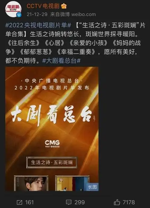 2021年12月30日,央视发布了2022年总台播出片单,电视剧《心居》就其中