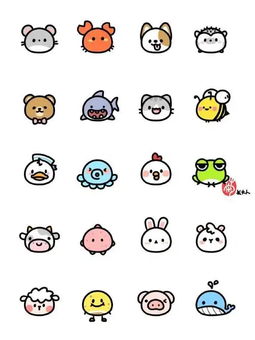 超可爱简笔画教程用一个圆画一堆小动物