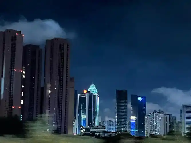 车上随拍的武汉夜景