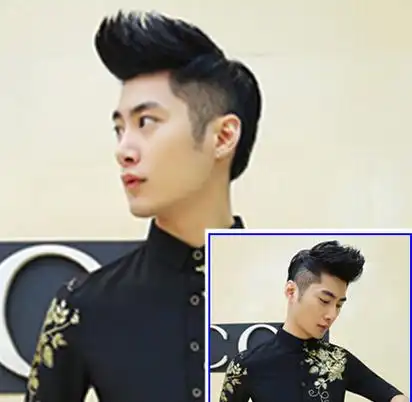 莫西干式飞机头短发图片两侧剃光帅气清爽