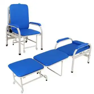 功能折叠床办公室午休椅折叠椅加固 蓝色加厚加固升级款  医院陪护床