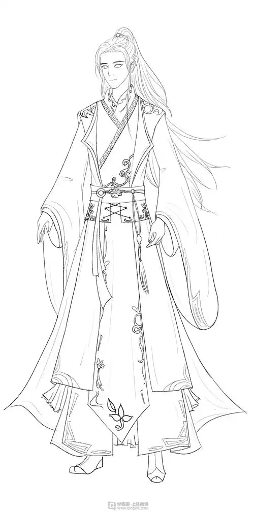 古风人物设计和线稿绘制—人物设计入门绘画训练