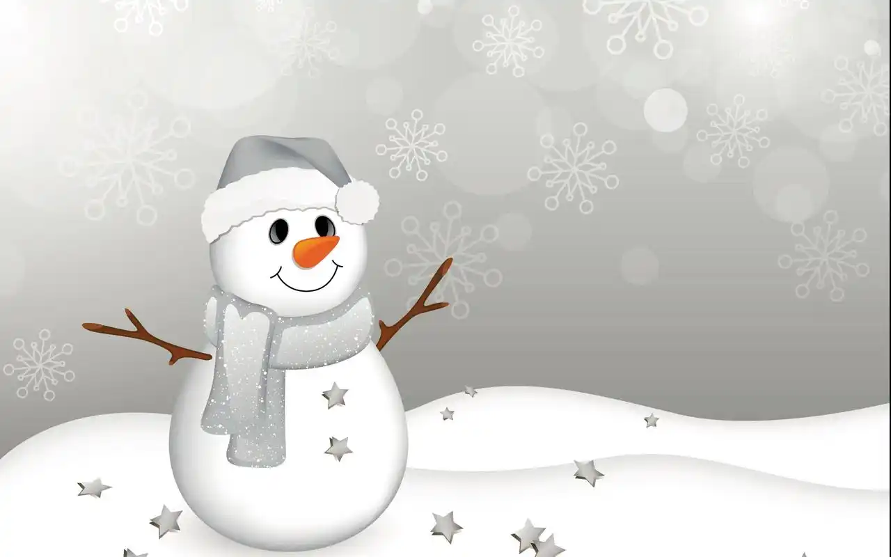 可爱的卡通雪人唯美图片桌面壁纸