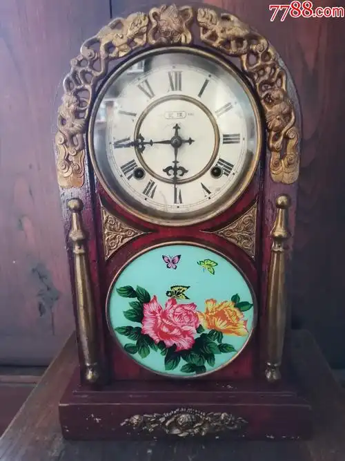 晚晴民国时期瑞记商号圆头座钟原装机器正常打点走时品相如图44281