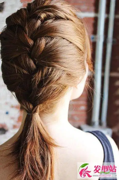 中短发法式麻花辫编发图解_发型站_最新流行发型设计发型图片与美发