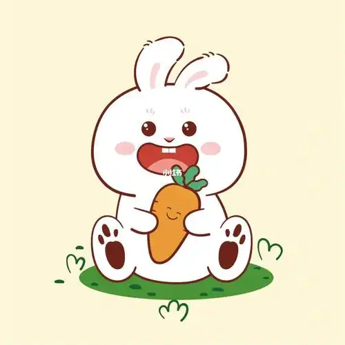 兔小萌爱萝卜卡通可爱兔子插画头像分享