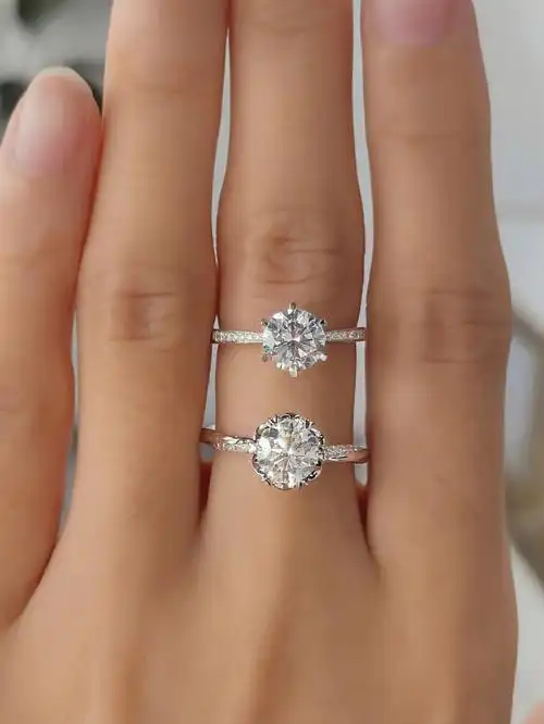 挑战1克拉钻戒加上显钻的款式会不会更显钻