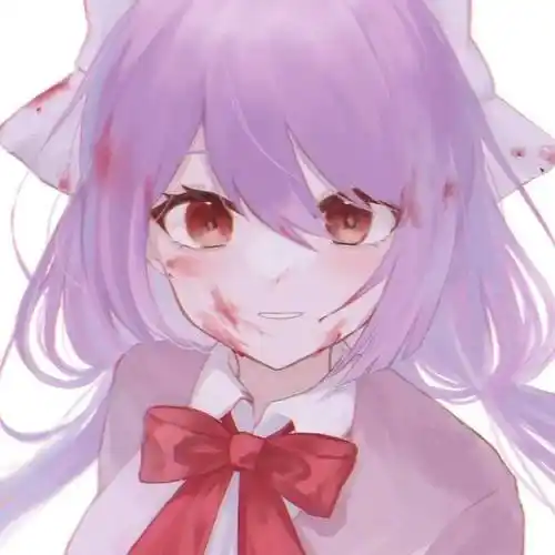 动漫女头一组超好看的粉紫色系动漫女生头像