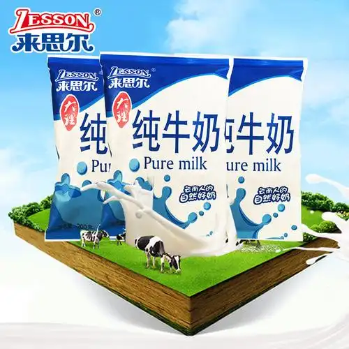 热销纯牛奶整箱 早餐_来思尔纯牛奶200ml*12袋整箱袋装早餐家庭常温