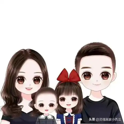 换一换你的头像吧,手绘的卡通全家福微信头像,快乐幸福都在脸上_网易
