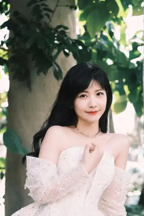 赖美云着抹胸亮片裙浪漫优雅笑容甜美露浅浅酒窝