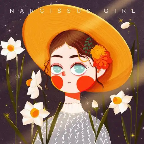 插画头像-女生头像-复古头像