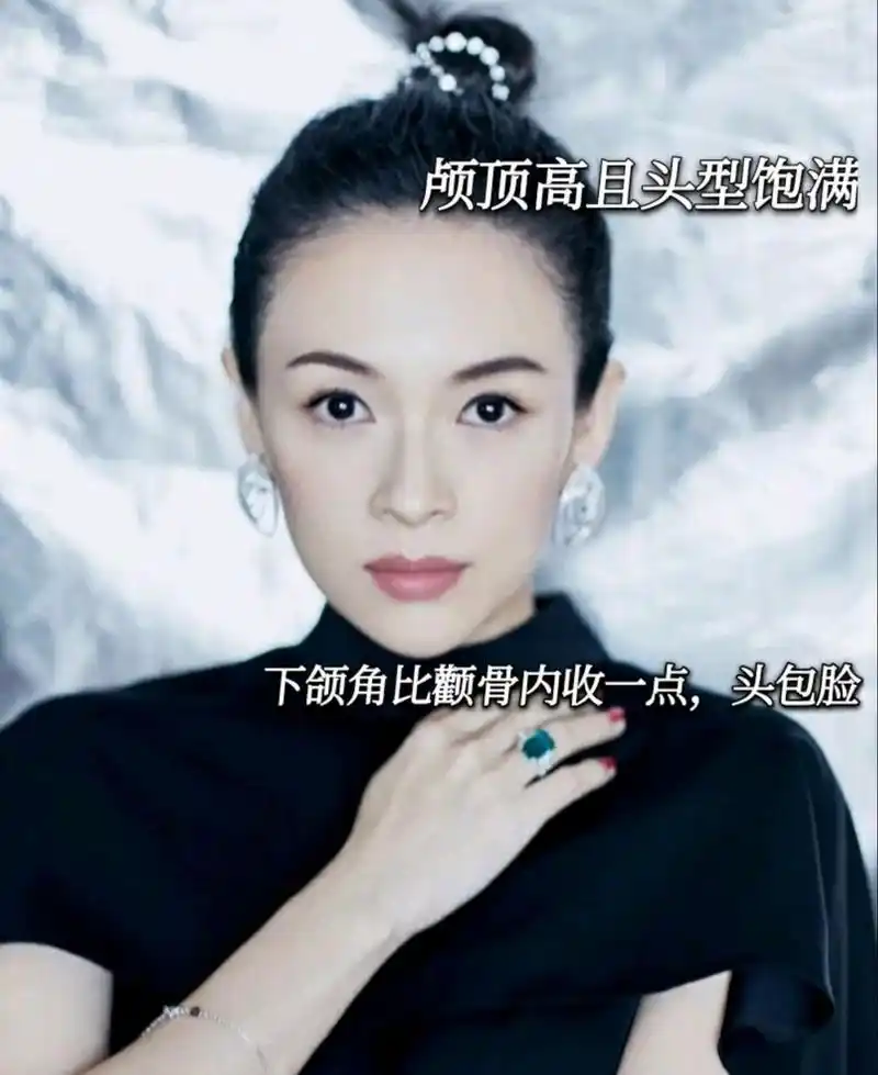 章子怡,标准三庭五眼的完美范本