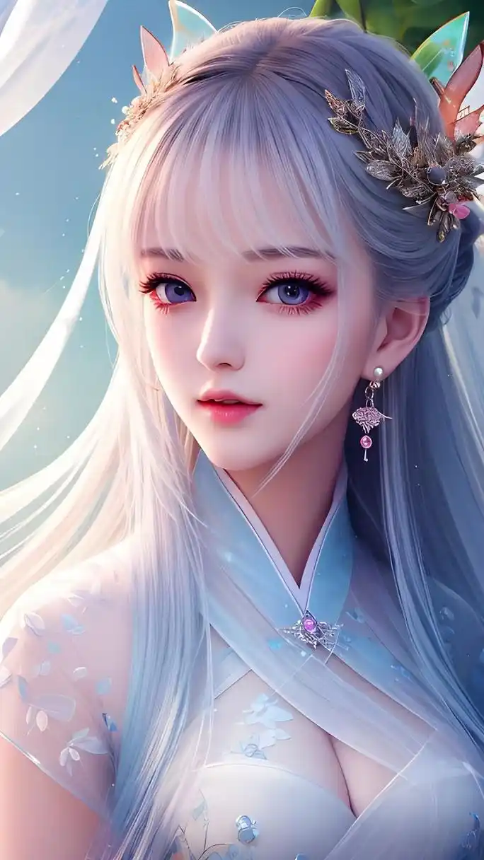 有趣表情:好看的仙气飘飘古风美女少女,手绘动漫美女头像表情手机壁纸