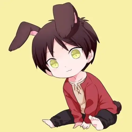 「进击的巨人」『进撃の巨人』q版艾伦小天使 兔耳朵萌爆了qwq!