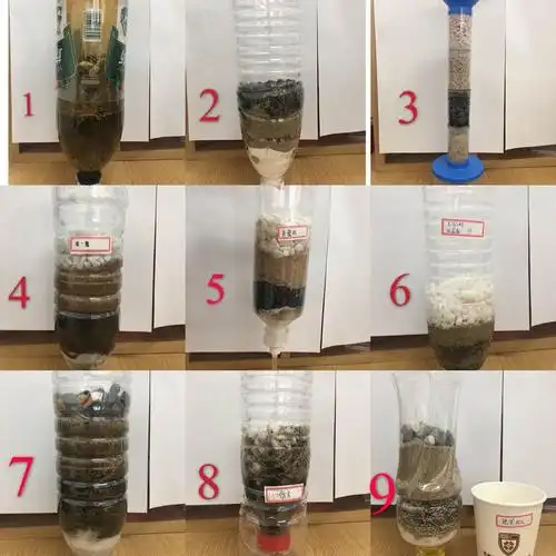 提升学科素养倡导绿色环保记星汇学校初三化学组自制简易净水器展评