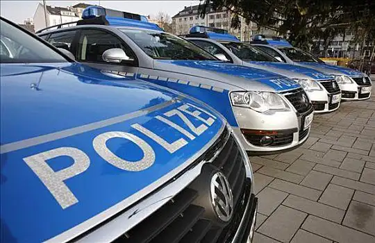 新,蓝色,警车,北方,警察,北莱茵威斯特伐利亚,德国,欧洲