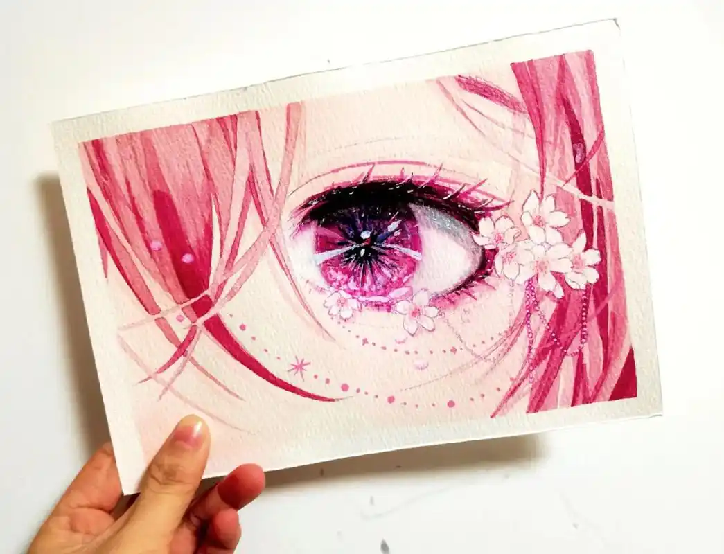 动漫人物眼睛手绘步骤图