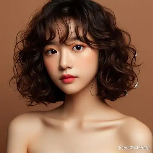 以下是一些适合圆脸短发的卷发建议