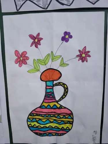 邓庄镇九年一贯制学校三年级学生美术作品展