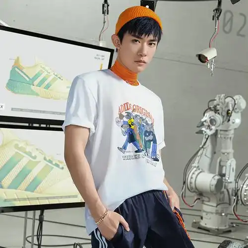 三叶草 rateunion tee 男女 时尚百搭 易烊千玺同款运动短袖t恤 gn