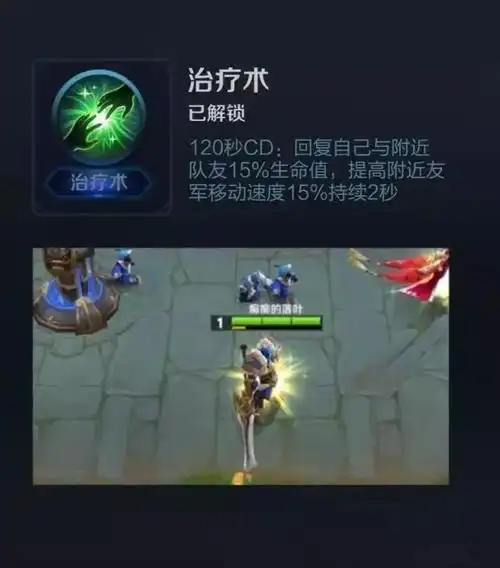 王者荣耀日常问答召唤师技能治疗术的作用是什么