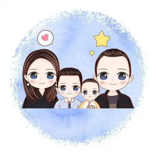 头像也能很好看,一家四口头像合集