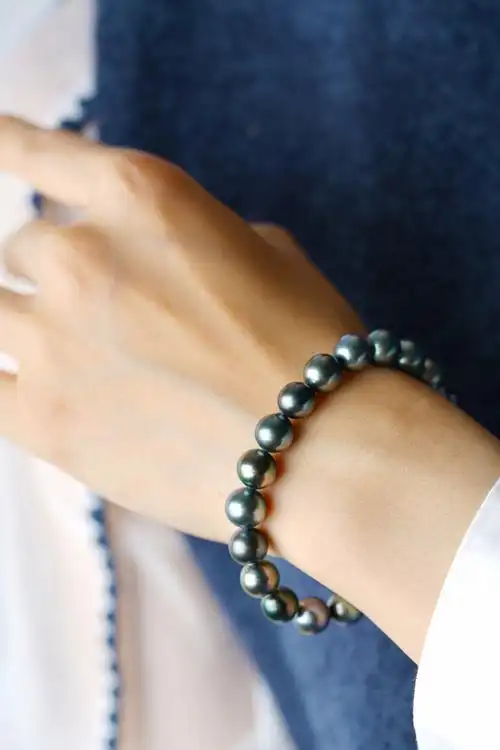 大溪地黑珍珠手链
