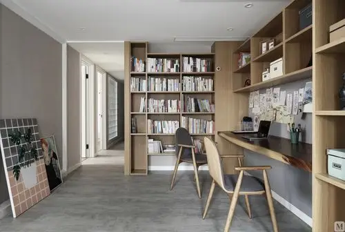 简约书房书柜装修效果图