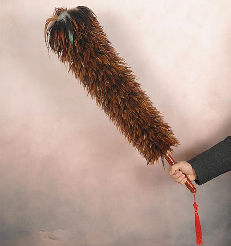 鸡毛掸子结婚贡掸手工礼品掸尘迎新 家用 乔迁 除尘掸 汽车装饰