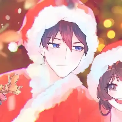 第14期动漫情头2021元旦特别篇无水印冬日情侣插画头像