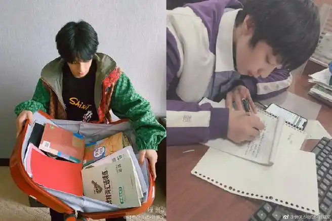 箱外出务工也不忘带作业的15岁初中生@时代少年团-刘耀文星闻揭秘超话