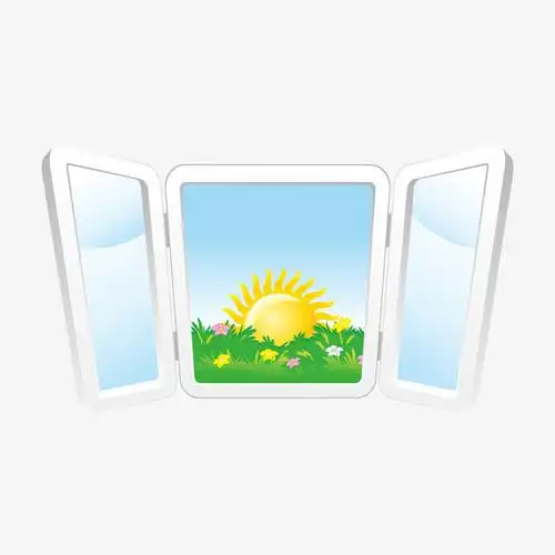 打开的窗户和太阳