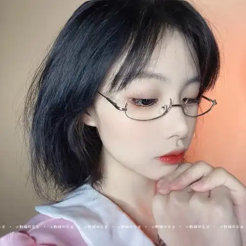 cosplay禁欲半框眼镜边框网红二次元御姐jk软妹眼镜架