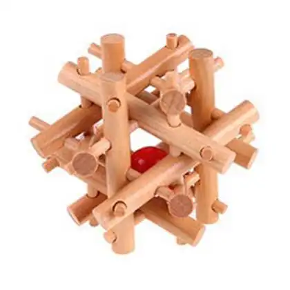 木制拼装益智积木 古典解锁 孔明锁鲁班锁 十二姐妹