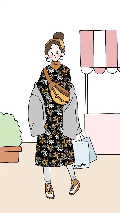 潮流美女穿搭高清手机壁纸图片