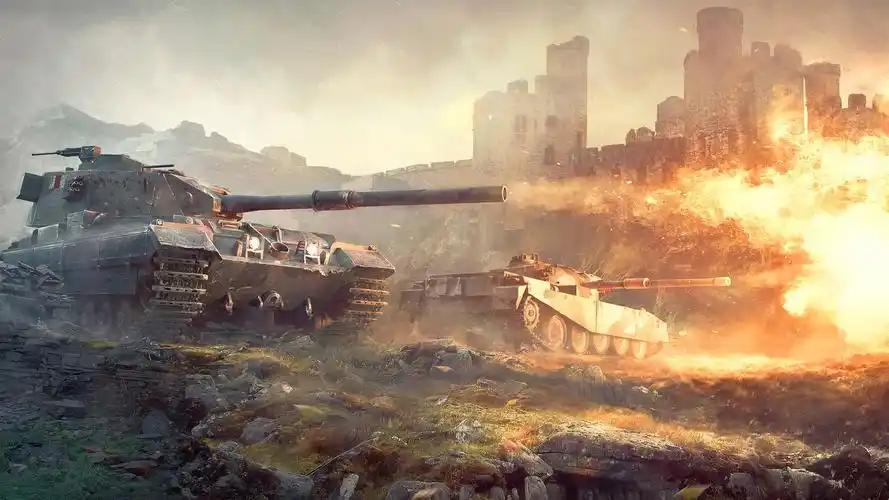 坦克世界,游戏,火,火焰 壁纸 - 1920x1080 全高清