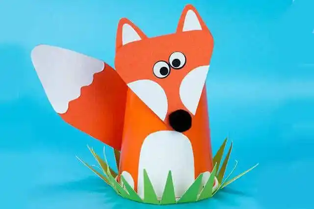 大班手工小动物一次性纸杯子制作狐狸步骤图解