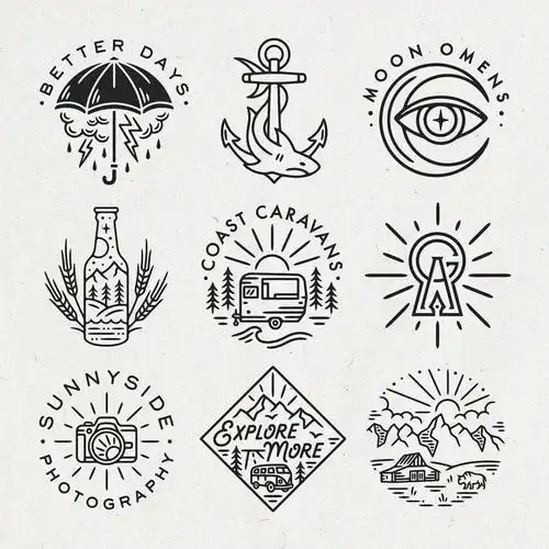 一组点线面绘制的图案,精致!