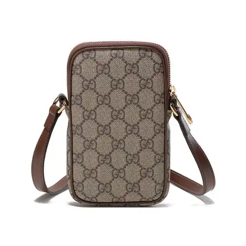 古驰gucci男士帆布配皮迷你单肩斜挎包手机包带小包70095992tcg
