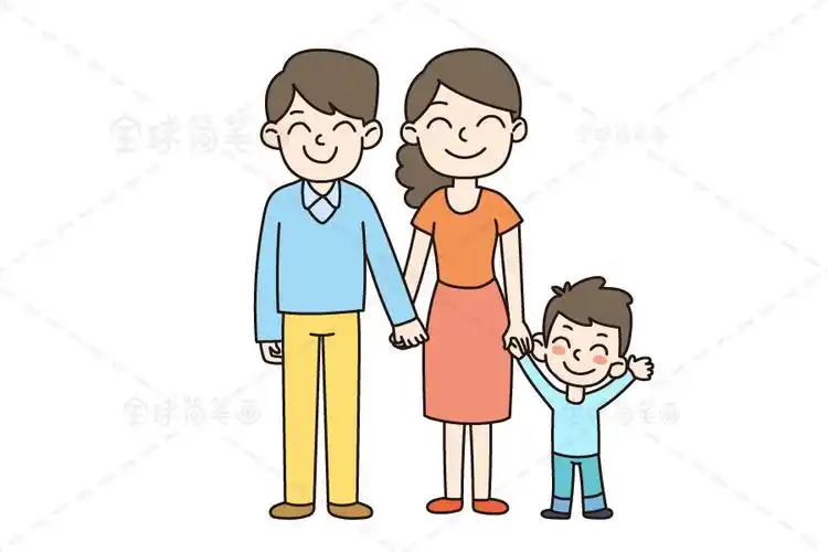 一家三口最简单画法