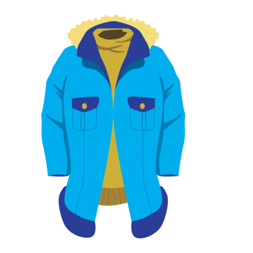 卡通蓝色外套