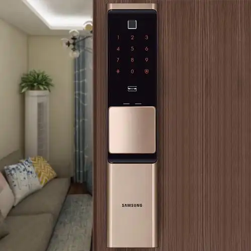 韩国原装进口三星指纹密码锁智能电子门锁大门防盗门锁指纹锁高端锁具