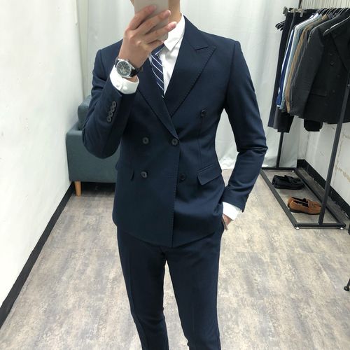 天猫￥458折后价￥198休闲西装男套装外套单件韩版轻熟风潮流修身新郎