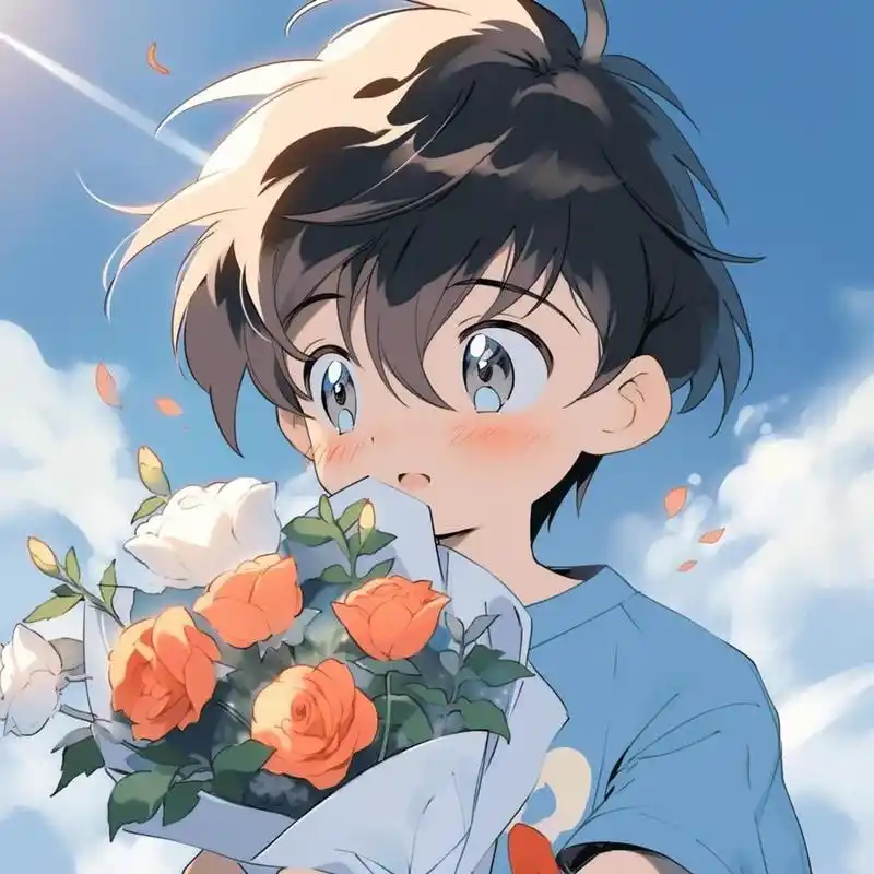 捧花情侣头像97(男版)